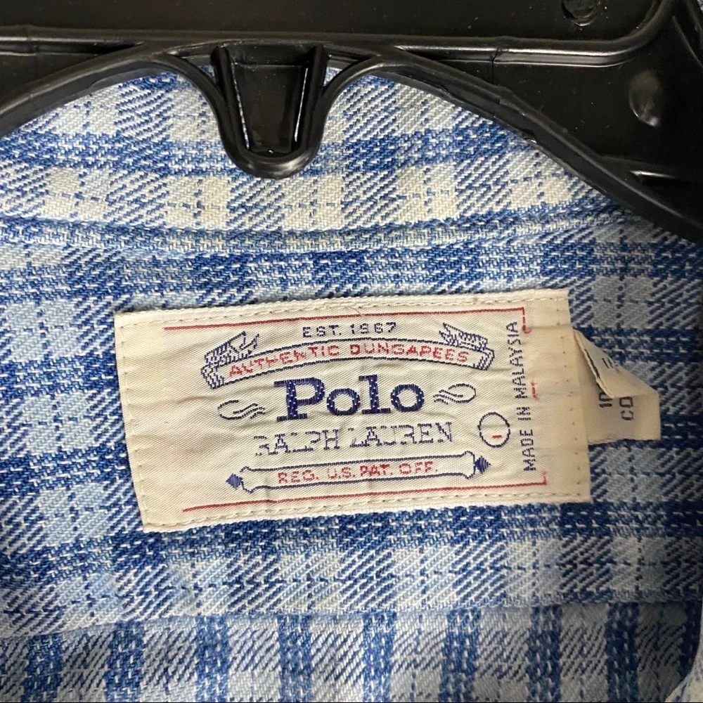 Ralph Lauren Polo Plaid Vintage Button Up Shirt
